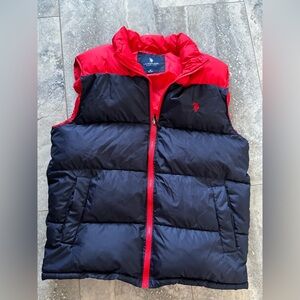 U.S. Polo Assn. Red and Navy Puffer Vest